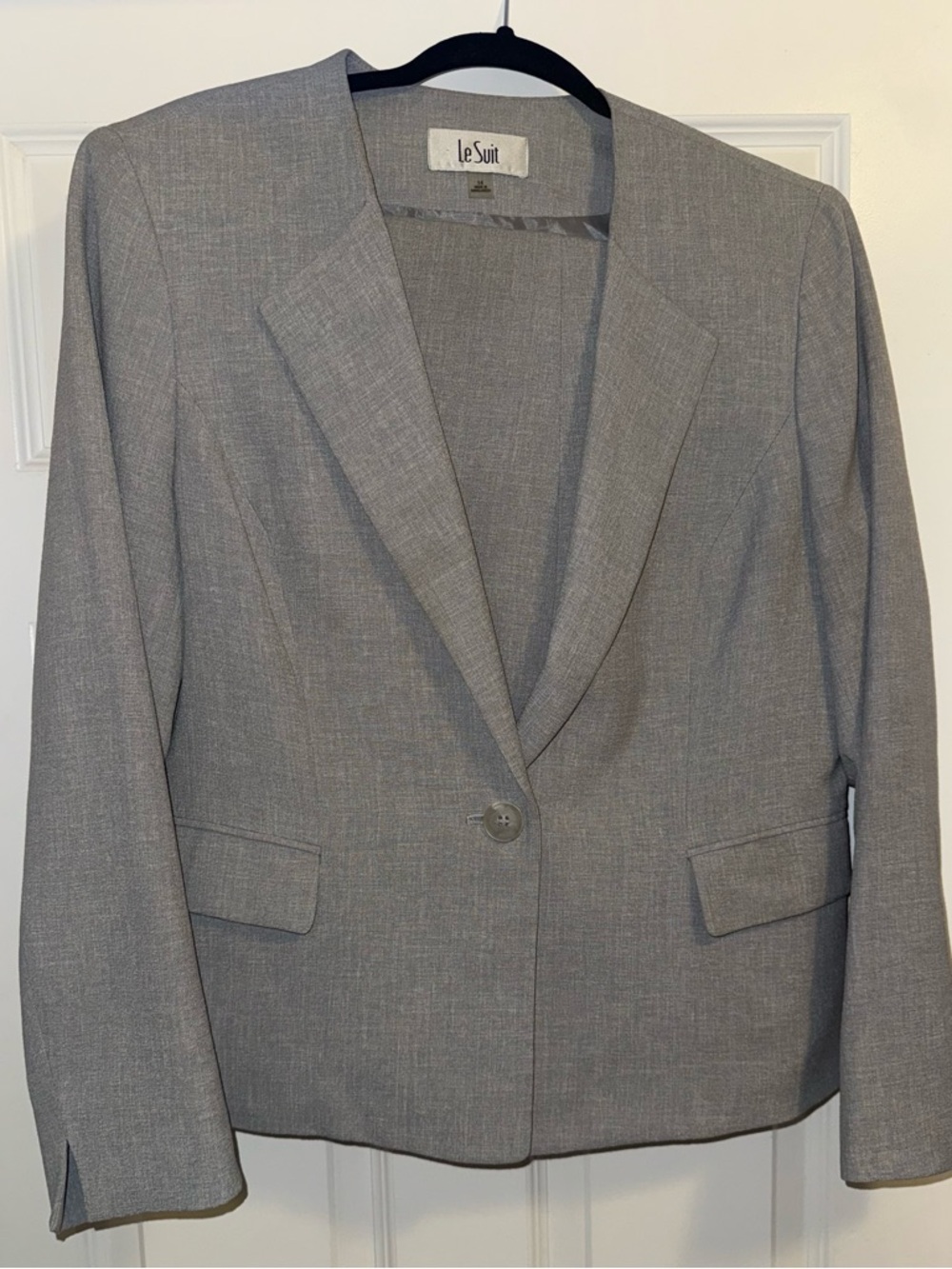 LeSuit Gray Textured Women's Blazer Jacket